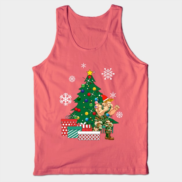 Guile Around The Christmas Tree Street Fighter Tank Top by Nova5